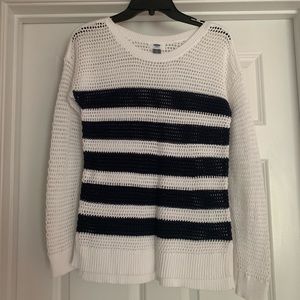Old navy- navy and white striped sweater